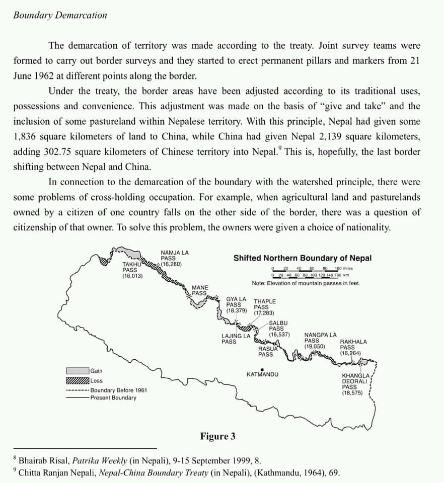 4.. an independent Nation.Heck, even in their boundary agreement with China in 1961, where there was practically NO involvement of India, their map was what is shown below - WITHOUT the now famous finger-type protrusion.Yet, now the Commie govt decided they needed that land.