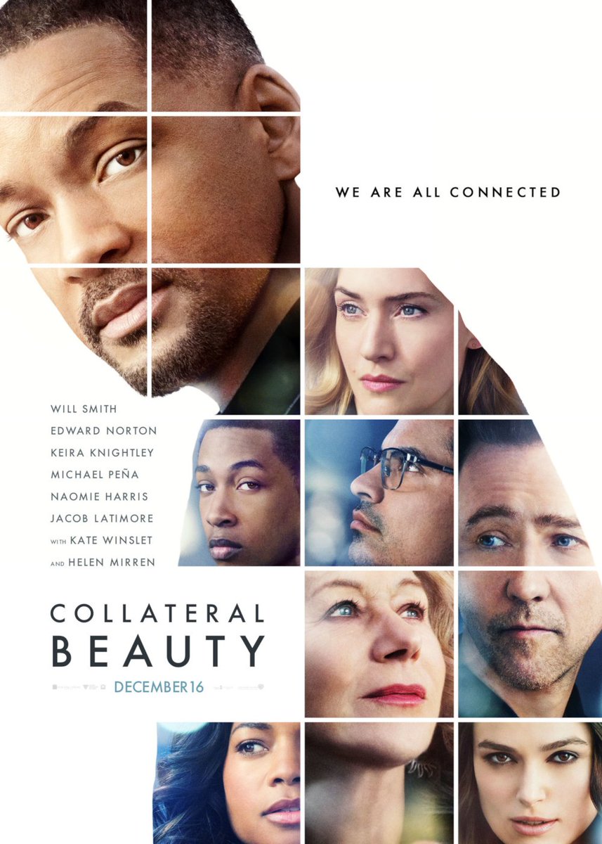 101. COLLATERAL BEAUTY (2016) -- Tentang suatu usaha tiga orang rekan kerja terhadap bosnya yang kehilangan anak. Berbagai macam cara yang gak biasa dilakukan sampai hire tiga orang pemain teater. Tapi plot twist membuatku berkata, "APAAAAAAAAAAAAAAA???????"