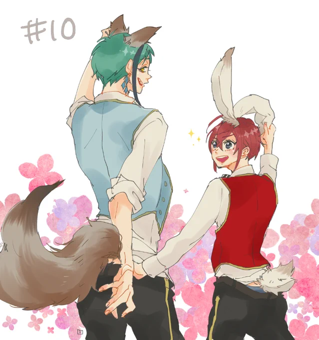 10.獣耳#30日CPチャレンジ #フロリド #twst_BL ご都合魔法… 