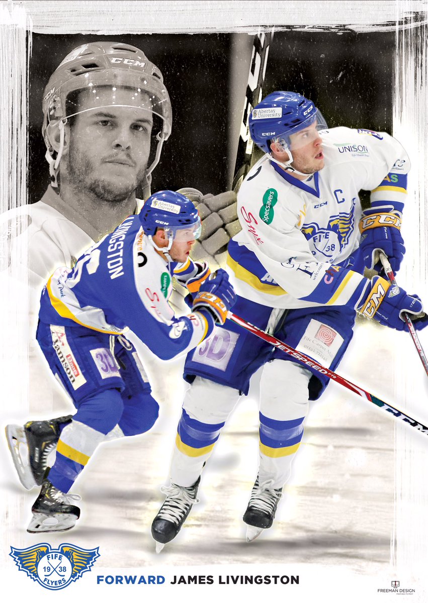 Continuing with the <a href="/FifeFlyers/">Fife Flyers 🏒🏴󠁧󠁢󠁳󠁣󠁴󠁿</a> designs here’s a new one featuring James Livingston <a href="/JamesLivy/">James Livingston</a> 🔵🟡

RTs and Follows really appreciated 🙌🏻