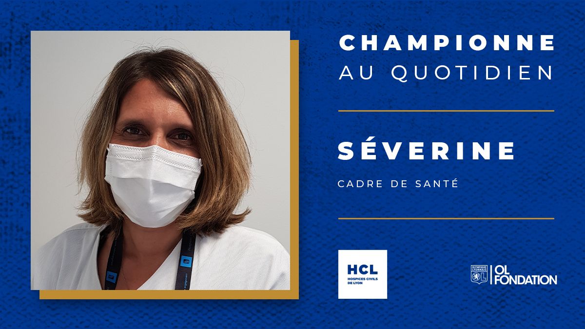 OLFondation's tweet photo. Séverine fait partie de nos #ChampionsAuQuotidien, mobilisée contre l'épidémie de #COVID19. Elle est cadre de santé aux @CHUdeLyon 💪
#RestezPrudents #sOLidaire #JouonsLaCollectif https://t.co/o3mP2IGl0T