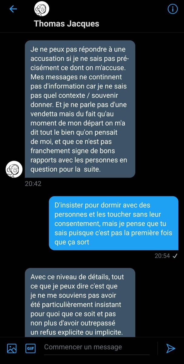 Allez thomas jack est un prédateur protégé par la présidente d'une asso feministe, accrochez vous :