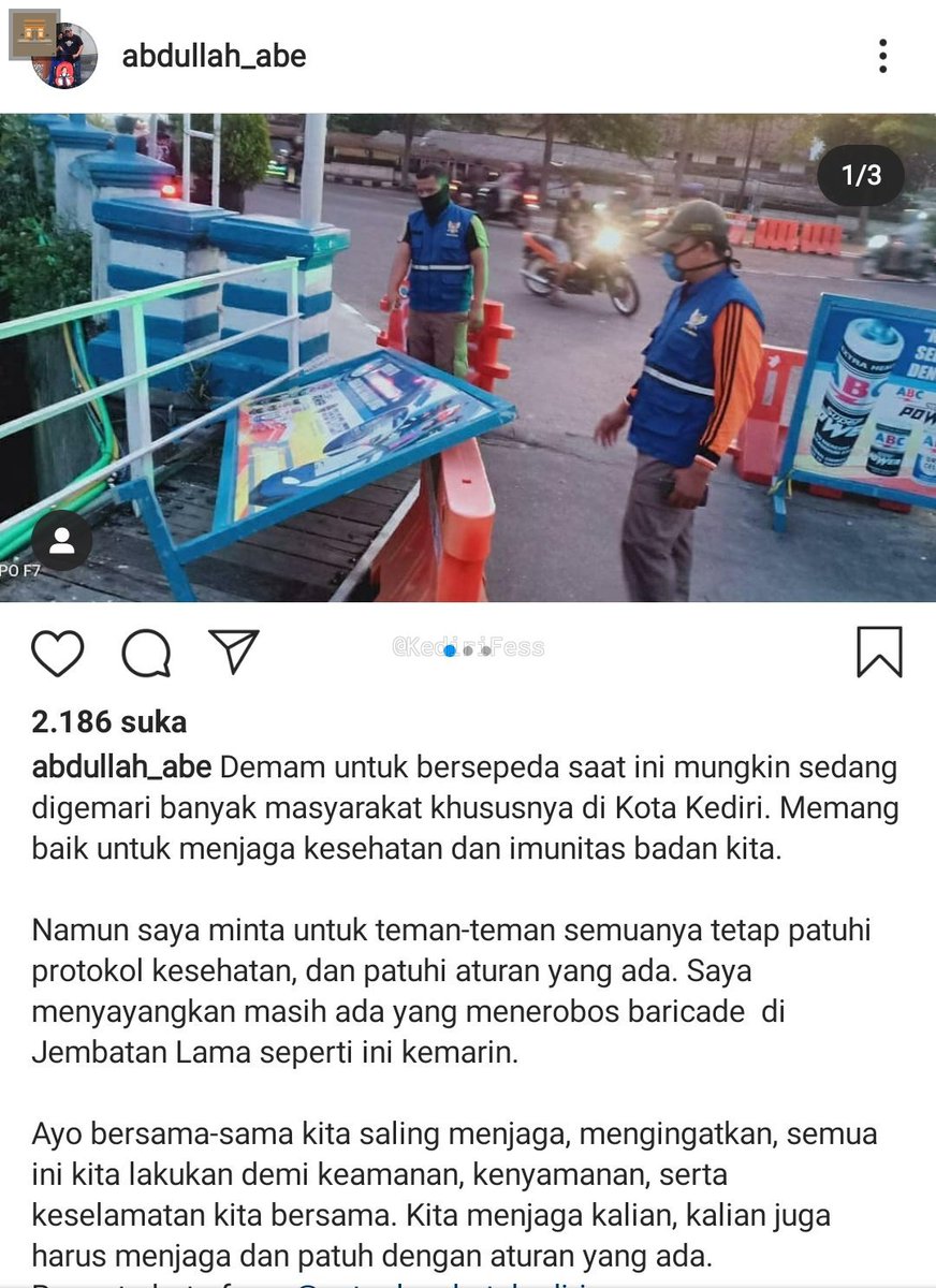 KediriFess's tweet photo. Sepedahan monggo! tapi yo ojo goblok-goblok cah. Gak ngene carane, iyoo ngerti kekinian awakmu, kalah macak nak musuh sampean-sampean🤦🏻‍♂️

Sumner :ig pak abu https://t.co/hn5ifE5N7g