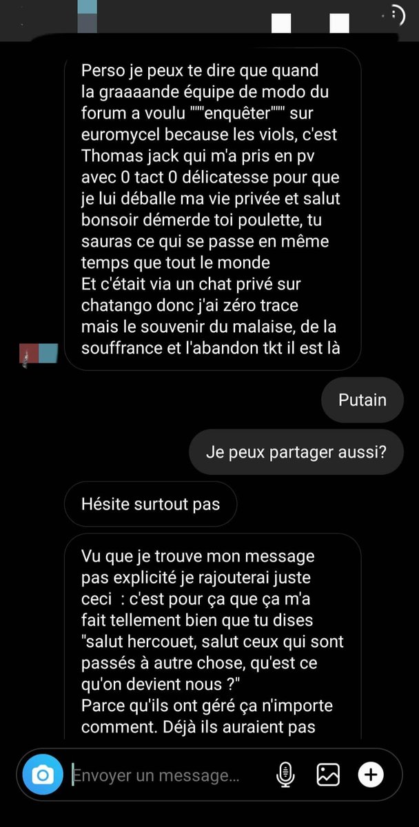 Allez thomas jack est un prédateur protégé par la présidente d'une asso feministe, accrochez vous :