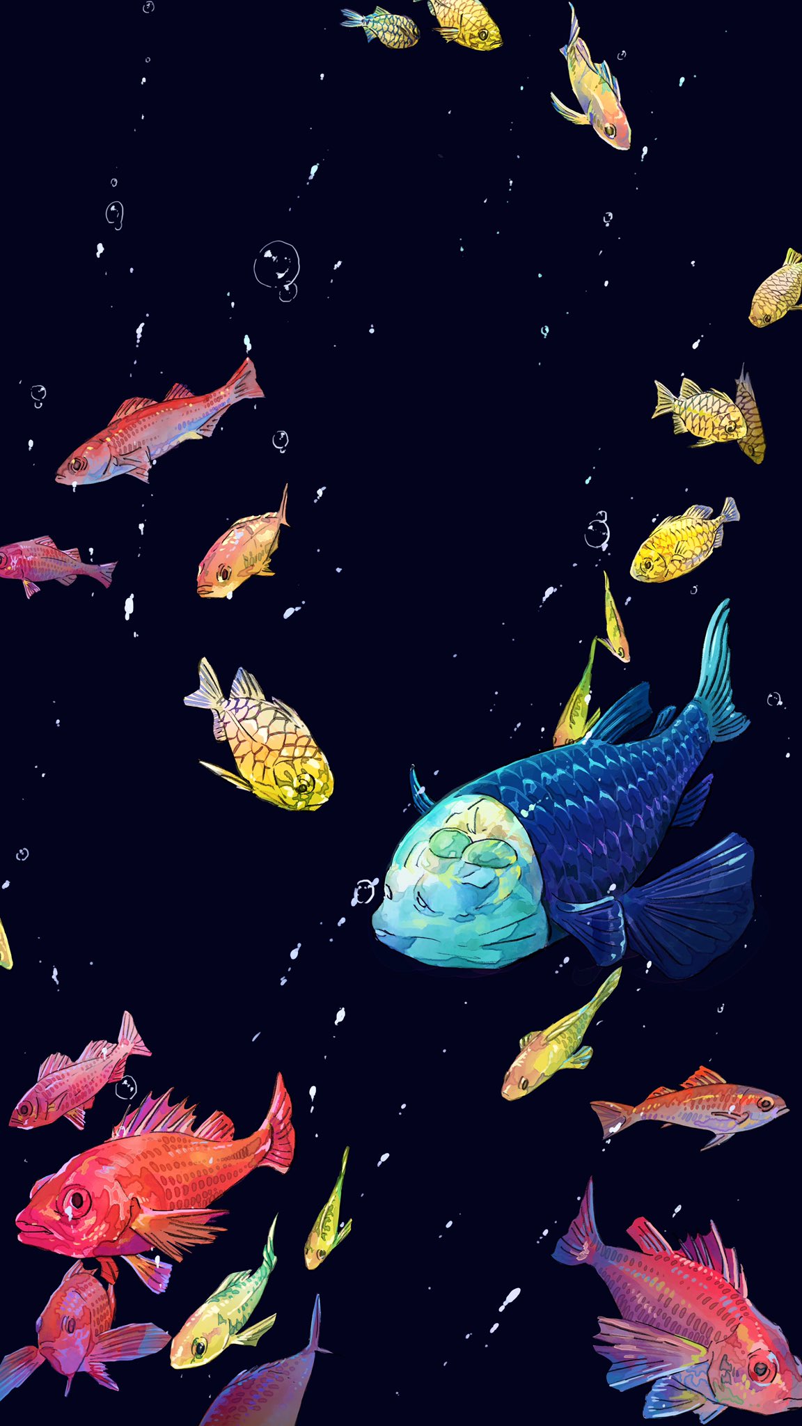 椙下聖海 𓈒𓂂𓏸第8巻4 8発売 コミックス用に描き下ろしたお魚たち 壁紙サイズにしたのでよかったらどうぞです T Co Fn8oy731of Twitter