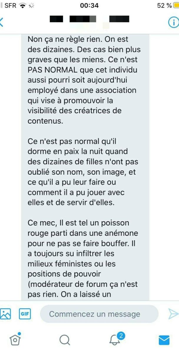 Allez thomas jack est un prédateur protégé par la présidente d'une asso feministe, accrochez vous :