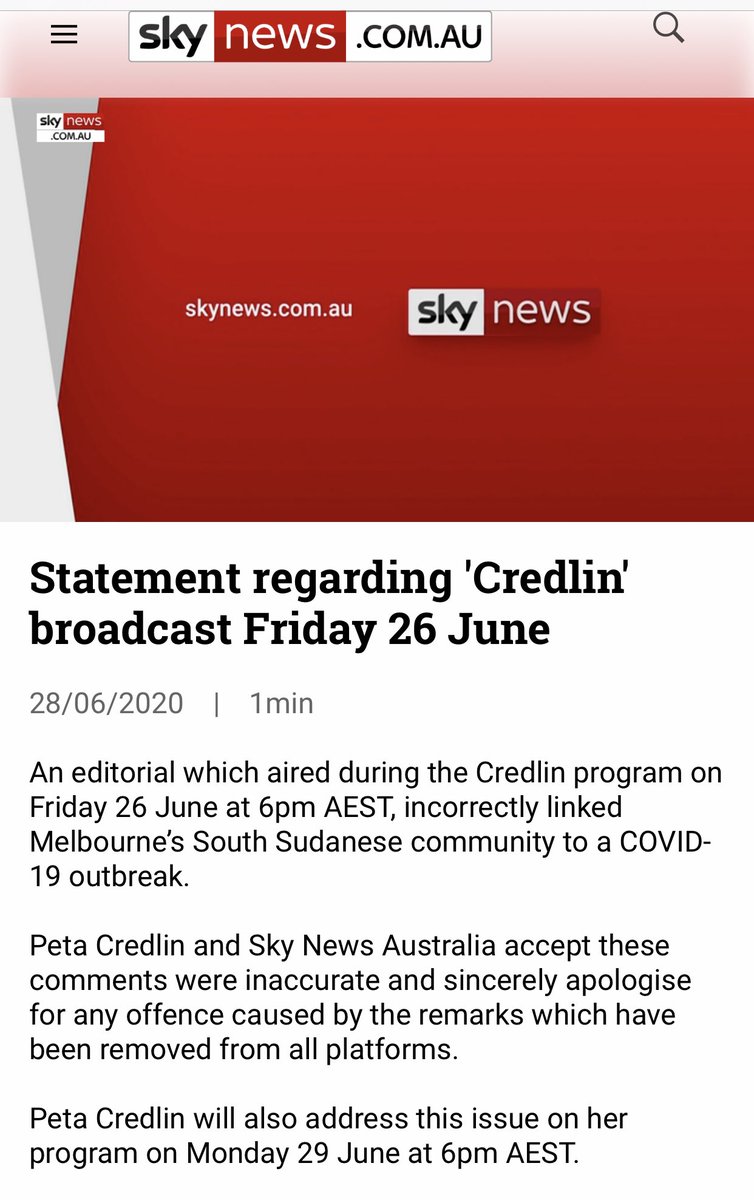 I have called the story by Credlin racist. It is racist. So was the story by Andrew Bolt. Racist. These stories are racist because they employ race or ethnicity when it was not necessary.