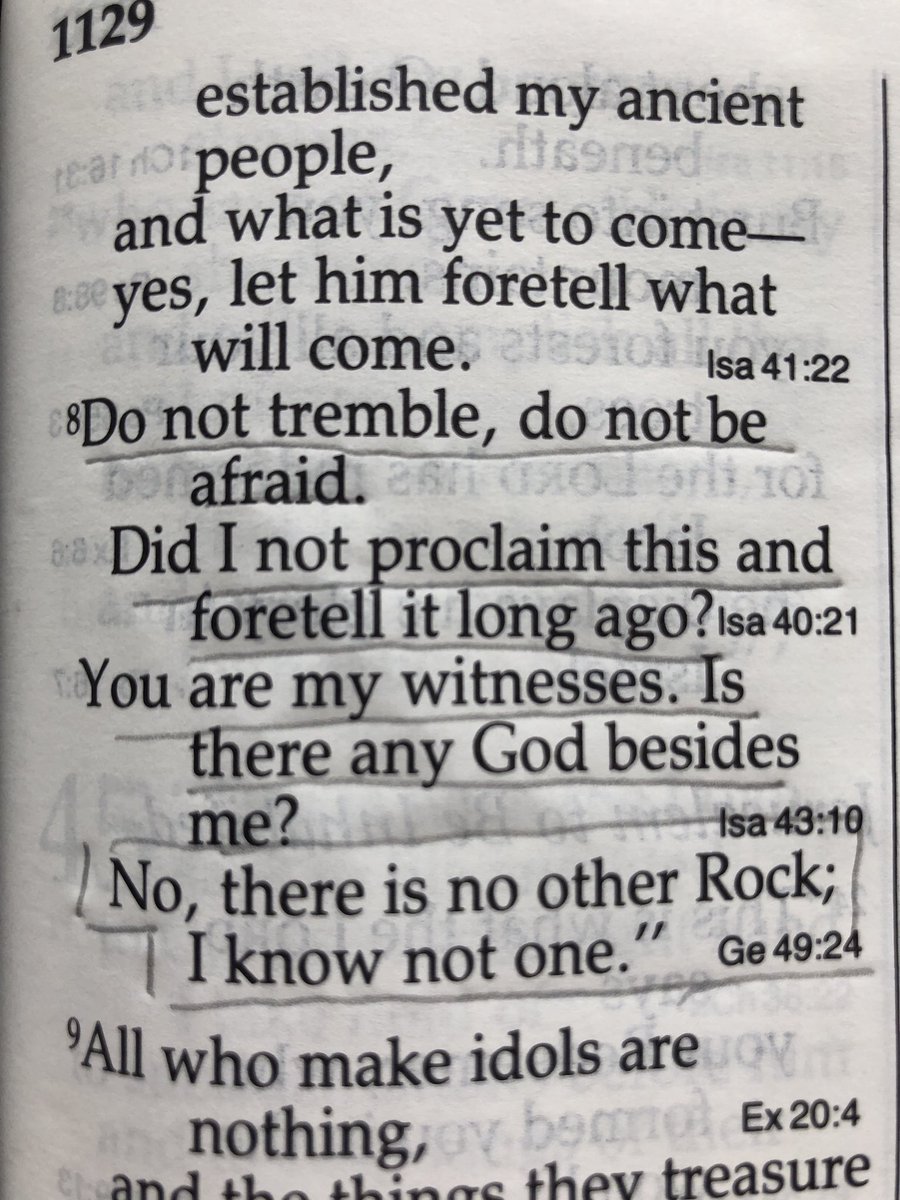 f3splinter's tweet image. The world may be going crazy, but there is no other Rock; I know not one!
Isaiah 44:8