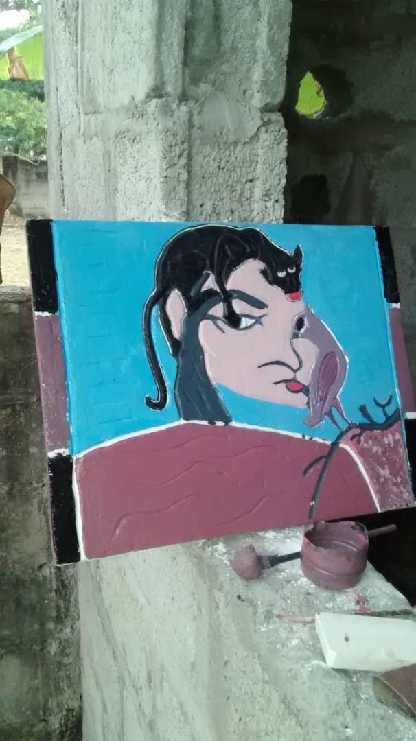 Nuestro coordinador de Bata acaba de descubrir un jovencito pintor autodidacta. “El dibujo no lo ha hecho con pincel (ya k no tiene) ha usado un trozo de esponja atado a un palillo para pintar....” Ahora nos toca darle calor y acompañarle - Seguimos Sembrando Esperanza!