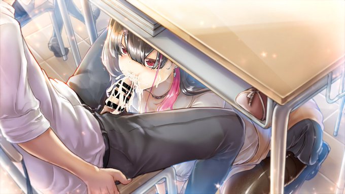 [R-18] 机の下で咥えるJK [NSFW] 