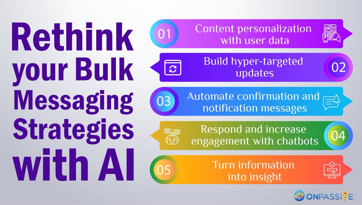 82% of #marketing professionals say enhancing #customerexperience is the leading factor in their decision to implement AI. Are you looking to improve your #engagementrate with your customers? Join #ONPASSIVE and deploy #AI into your #business.

#Bulkmessaging #Digitalmarketing