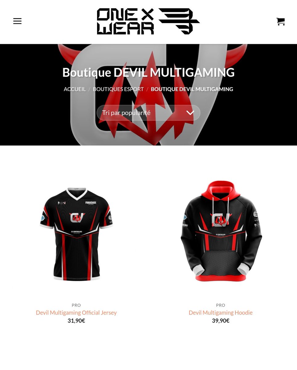 🔥 Annonce officiel 🔥 

<a href="/Esportdevil/">Devil-eSport</a> nous annoncons notre partenariat <a href="/OneXWear/">One X™</a> notre d'affiliation a été  accepter , pour toute demande de commande , n'oubliez pas de rentre le code  affilié 👉  21051972

Lien  boutique devil multigaming: onexwear.co/esport/boutiqu…

#RT 👇