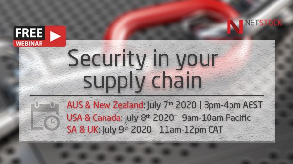 NetstockInv's tweet photo. Who is your weakest link? Register for our webinar on information security in the supply chain &amp; find out all about Supply chain risks, Supply chain attack, Supplier due diligence, &amp; Reducing risk associated with the weakest link. Register: https://t.co/W6L9bPd52U
#cybersecurity https://t.co/4lRtn52d2r