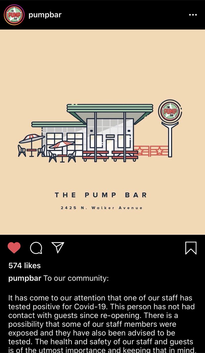 The Pump Bar is closing again after a staff member tested positive for COVID-19. They say that person did not have contact with guests but some of their staff may have been exposed. Owners say they will close until they deem it to be safe for guests and staff.