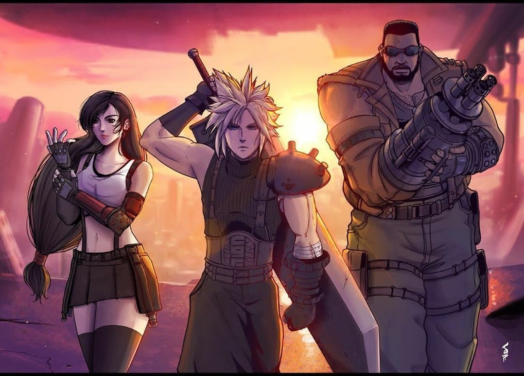 kojar26's tweet photo. Cloud, Berret and Tifa a scene from #finalfantasy7remake #finalfantasy7remakechapter15 #finalfantasy7remakefanart #cloudstrife #cloud #tifa #berret #ff7remake #jrpg #anime #kojarart #gaming #squireenix #squiresoft. #2020 #sephiroth #tetsuyanomura https://t.co/U4c3tlpv01