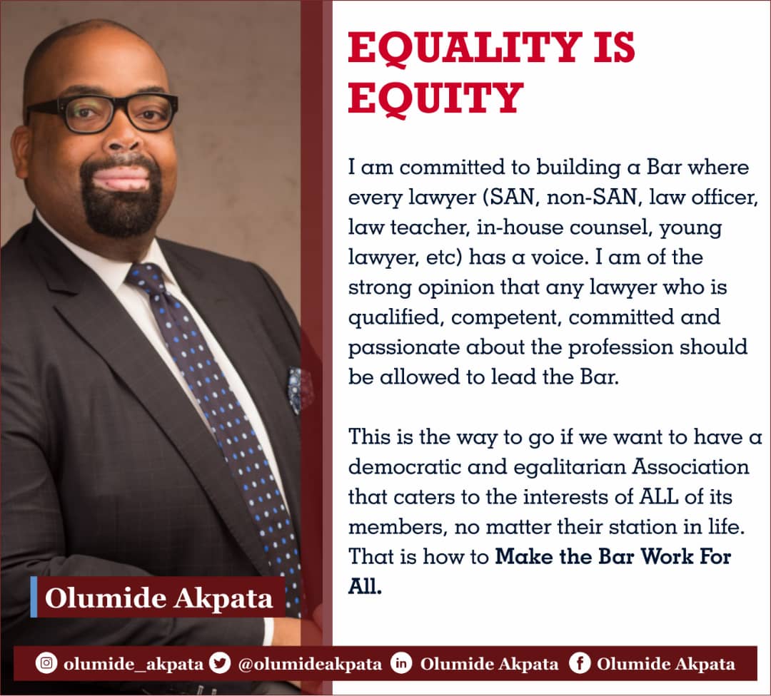 OlumideAkpata's tweet image. The goal should be a Bar that not only has utilitarian value for its members but also works for all. #OluForAll  #NBAForAll