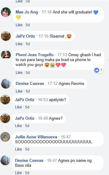 eleBENeleBEN's tweet photo. Nakita ko ito bigla kanina sa may comp... screenshot ko sa comments from one of their fb live. Panahong gaga-graduate pa lang si Ate @agnesreoma with a #AgnesWillGraduate https://t.co/xWIIf7gH6l
