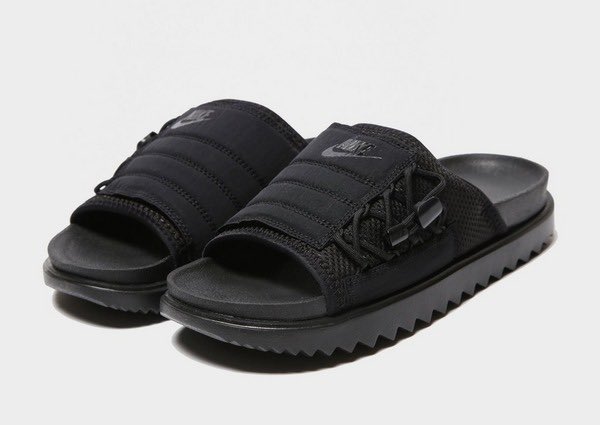 nike asuna slide triple black