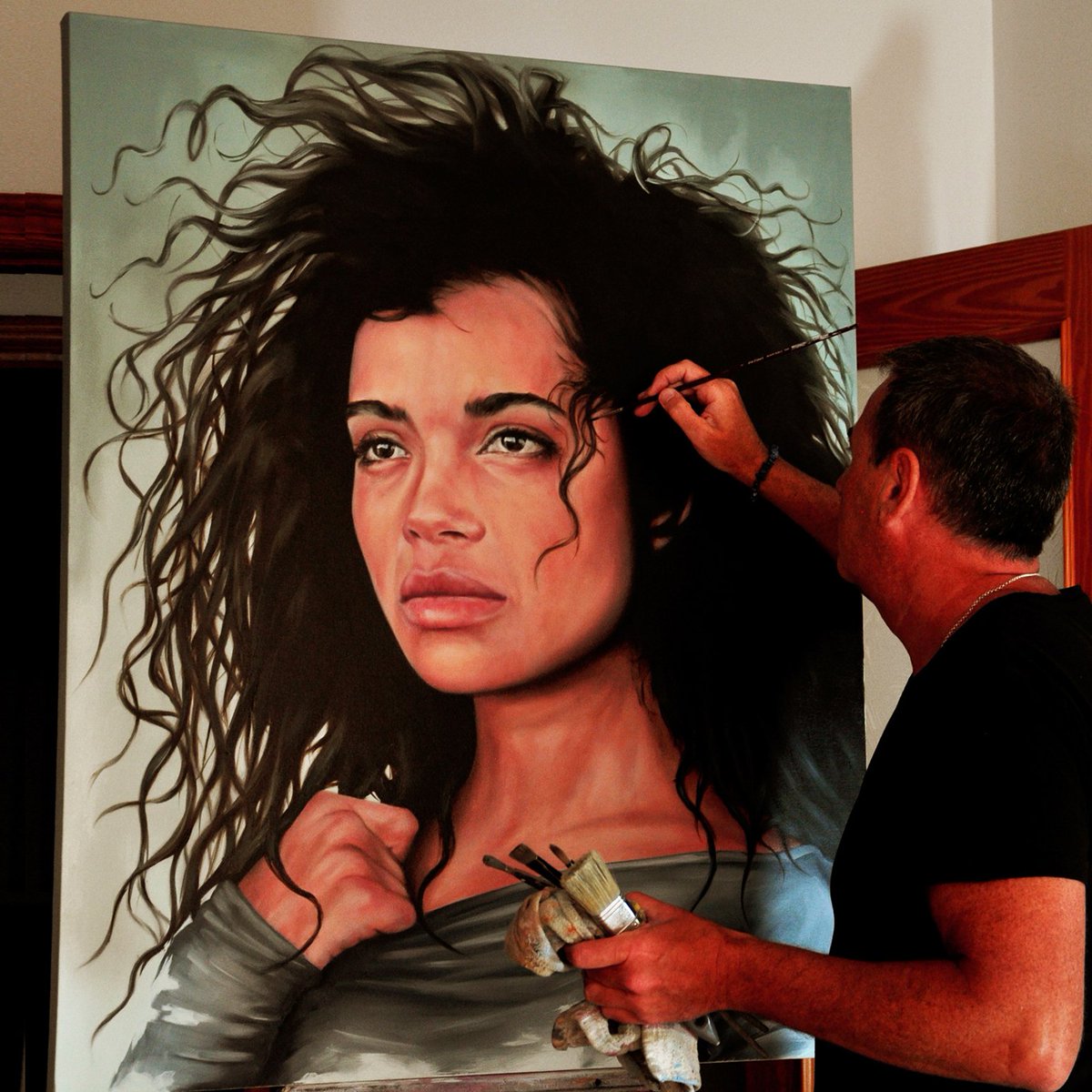 Never Wanted To Be Your Weekend. original Oil painting; portra by MulloArt etsy.me/38k2KkN via <a href="/Etsy/">Etsy</a> 
#Print #contemporaryart #arte #oilpainting   #buyart #LimitedEdition #portrait #portraiture #originalart  #independentartist #artcollectors #Wallart #homedecor #Art