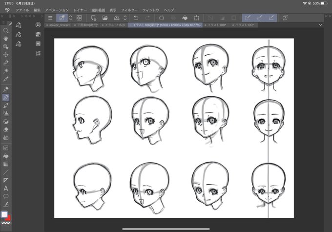 基礎練習と目の模写ー 透明感ある目が描きたい たぬき 絵の練習中の漫画