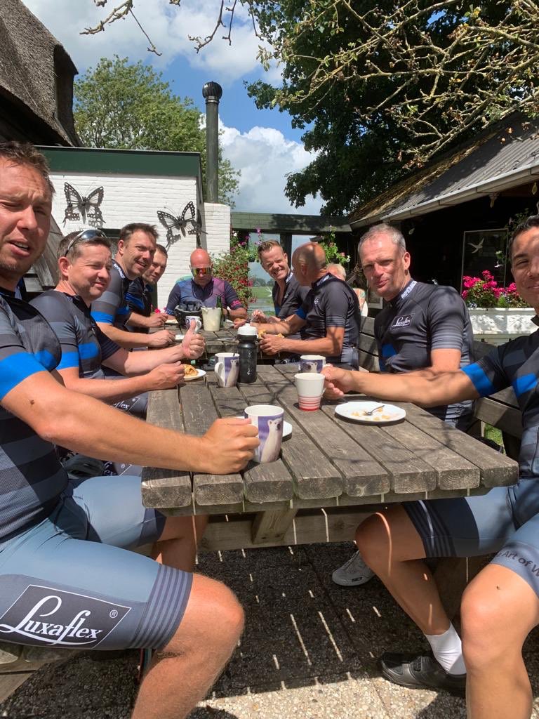 Heerlijk gefietst met aantal Luxaflex collega’s 💪🏻