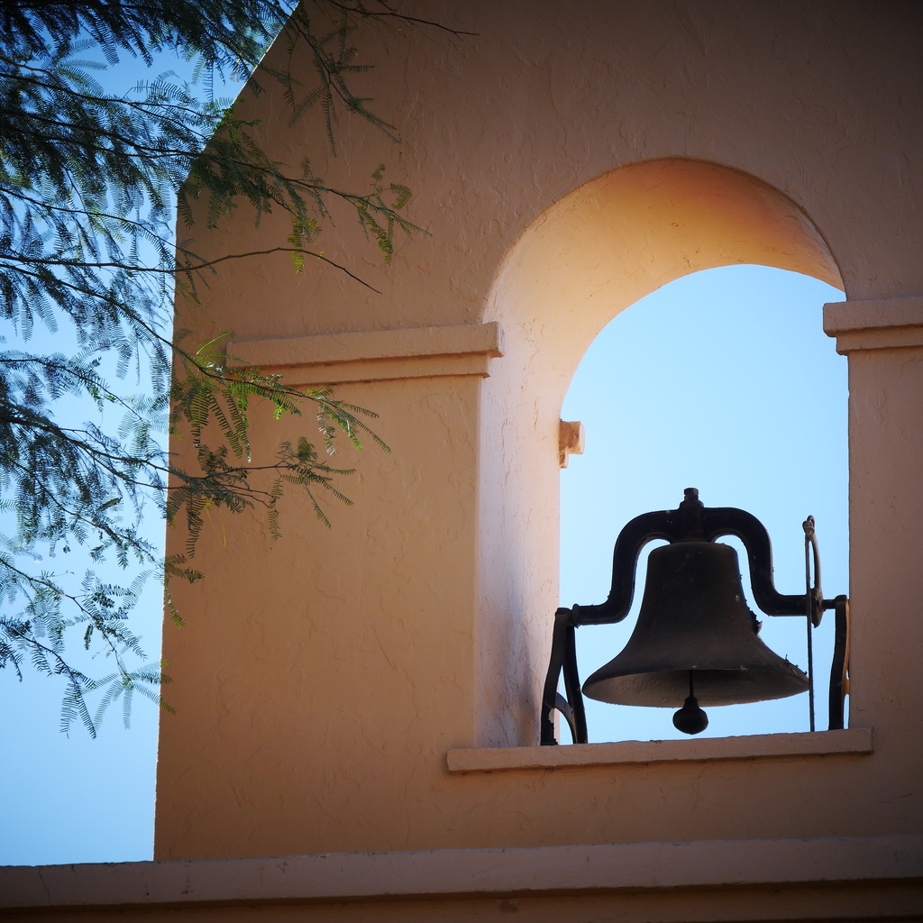 CityofPhoenixAZ's tweet photo. An old #churchbell waits silently for the pull that sends its #clapper swinging and the music #pealing through the Nuestro Barrio in #Phoenix. #Sundaysounds https://t.co/4IxhcweaZC