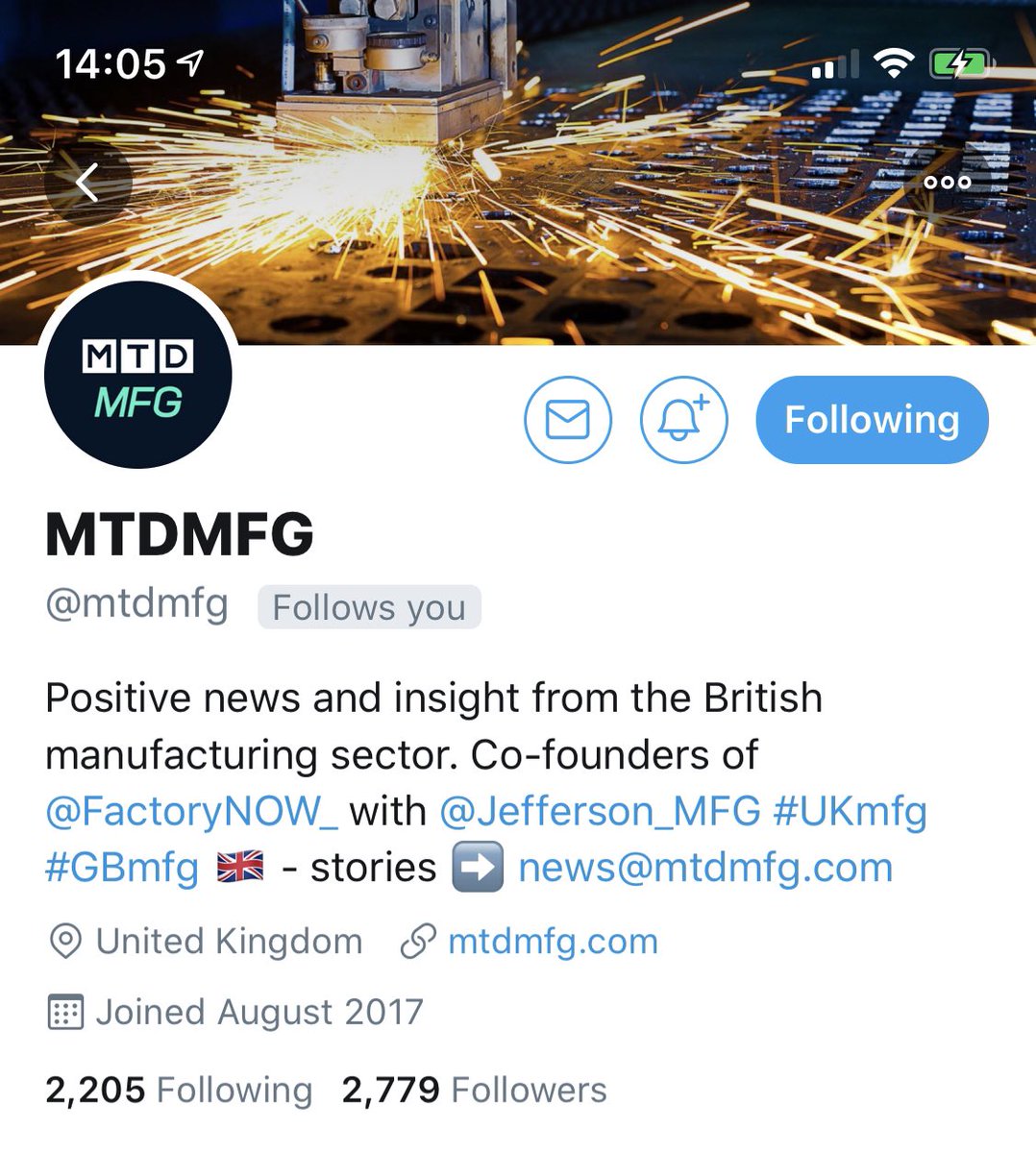 swarfguru's tweet image. Please follow @Jefferson_MFG and @mtdmfg for all the latest #UKMFG #GBMFG news...
They are first to post positive manufacturing news !