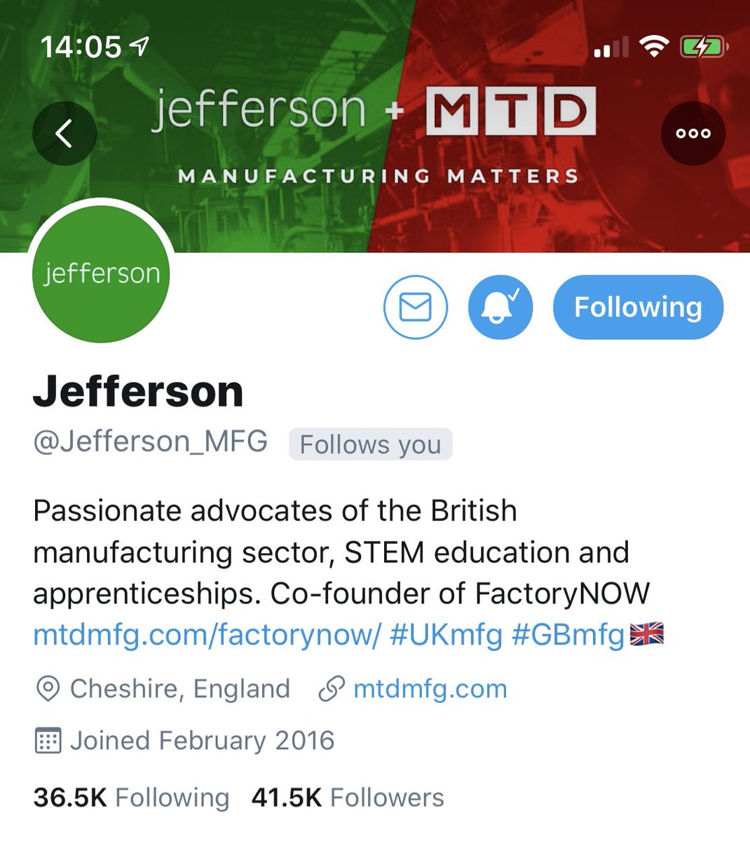 swarfguru's tweet image. Please follow @Jefferson_MFG and @mtdmfg for all the latest #UKMFG #GBMFG news...
They are first to post positive manufacturing news !