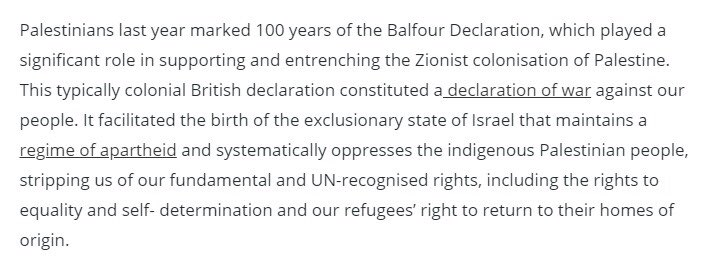 Organisations representing the majority in Palestinian civil society asserted: "We need no one’s permission to accurately narrate our history"  https://bdsmovement.net/news/labour-party-must-reject-biased-ihra-definition-stifles-advocacy-palestinian-rights
