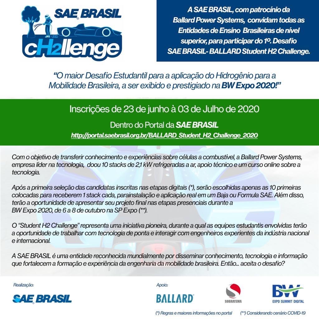 Student H2 Challenge - <a href="/SAE_BRASIL/">SAE  BRASIL</a> 

#hidrogen #Mobility #fuelcell