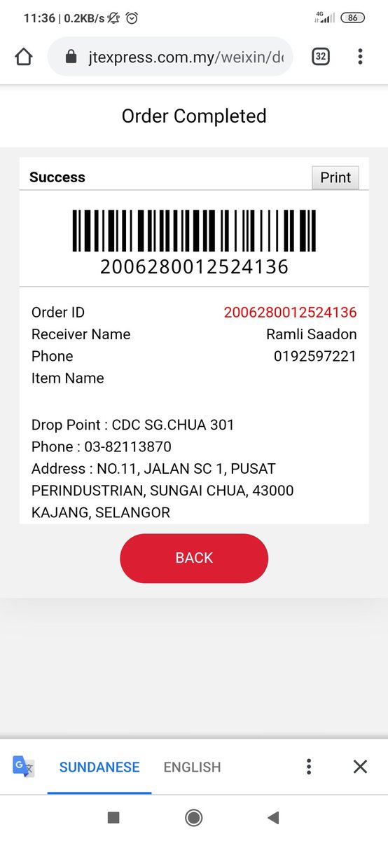 Tracking jnt nombor Tracking Shopee