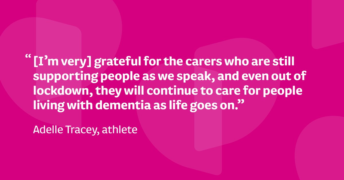 Our Challenge Events Ambassador, <a href="/adelle_tracey/">Adelle Tracey</a>, explains how important carers of people with dementia are, not just during lockdown but all year round. Adelle features in our new  #LivesonHold video. Watch it and find out more on our website: dementiauk.org/lives-on-hold/
