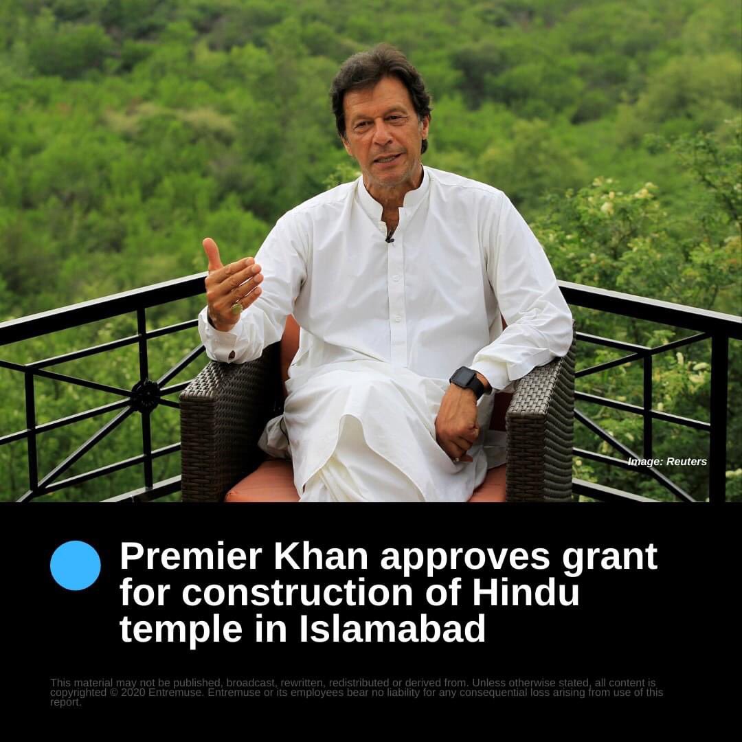 Shoaybjunejo's tweet photo. Prime Minister Imran Khan has approved a grant of Rs100 million for the construction of the first Hindu temple in the capital.

Read full article: https://t.co/gWcDOJ8GeN https://t.co/SZfMbLqNon