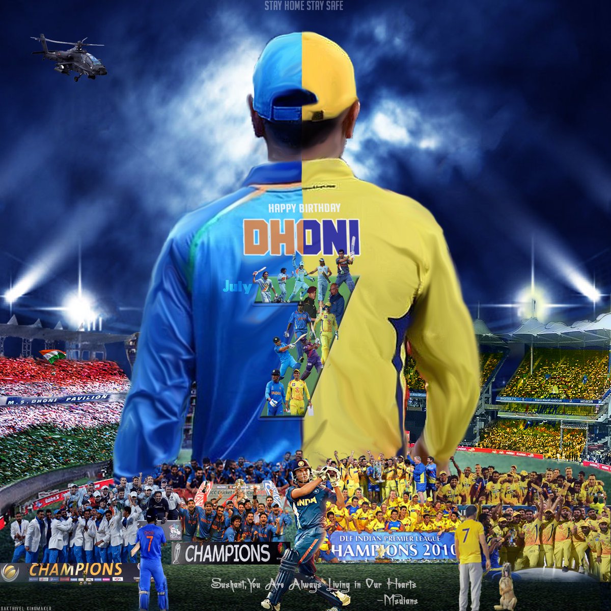 msdfansofficial's tweet photo. Tribute to Captain Cool by our superfan Sakthivel. 😇🤗

#DhoniBirthdayCDP @msdhoni https://t.co/scKcTnWCSa