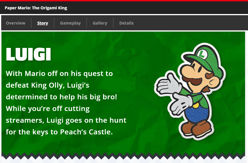paper mario the origami king luigi