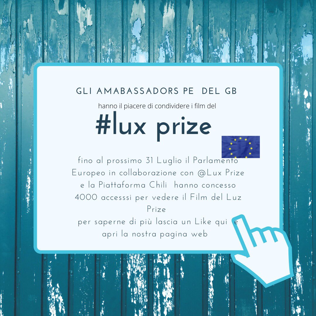 jrambassadorsgb's tweet photo. 📌Per saperne di più trovi il link qui sotto!📽 #eu #UnionEuropea #Europa #Europe #EuropeanUnion #europeanparlament #luxprize                                            https://t.co/93EYw7KaZy https://t.co/lLOVrpSyfa