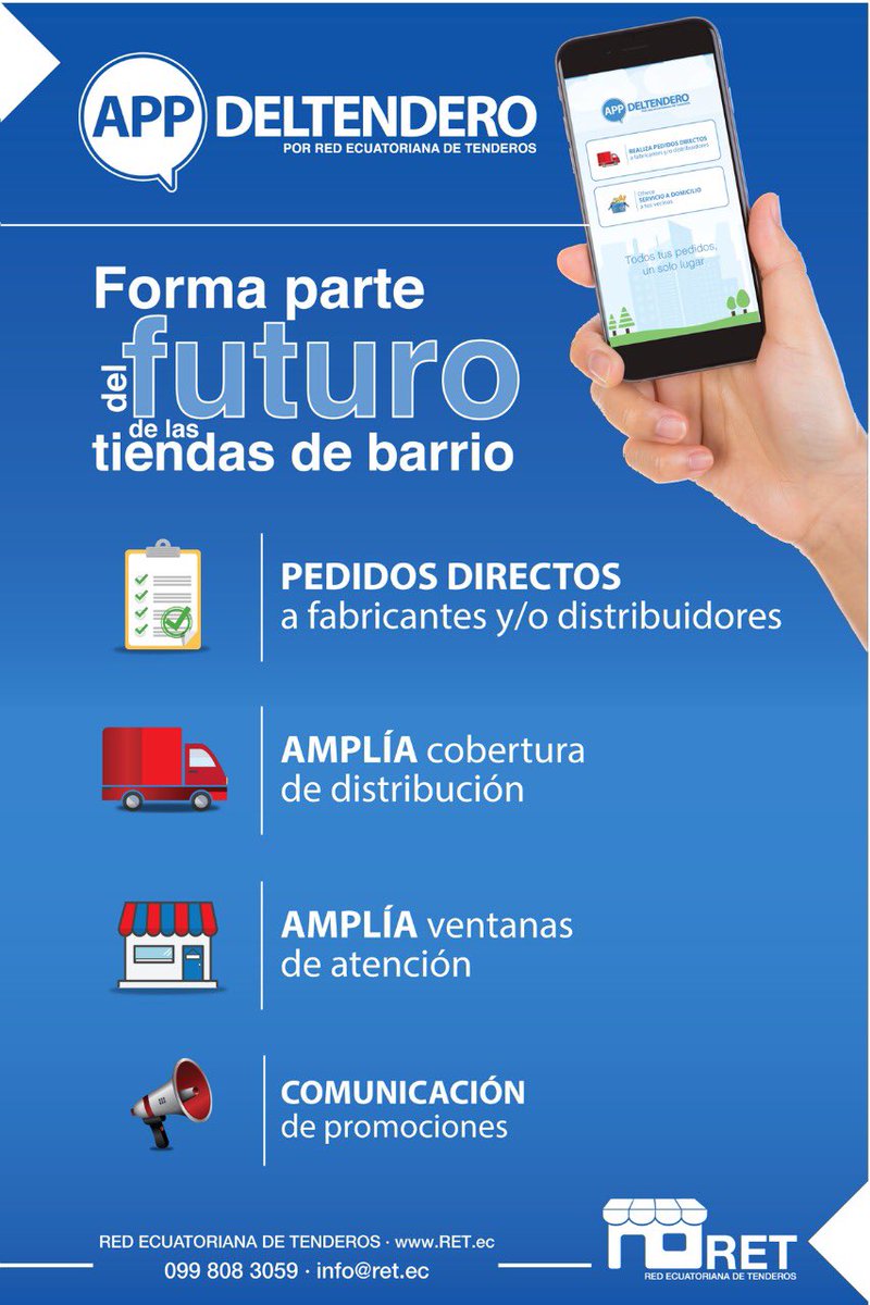 RedTendero's tweet photo. @AIBE_EC Comprar a través de el #AppDelTendero evita el riesgo de contagio en mercados https://t.co/PcvRridd03