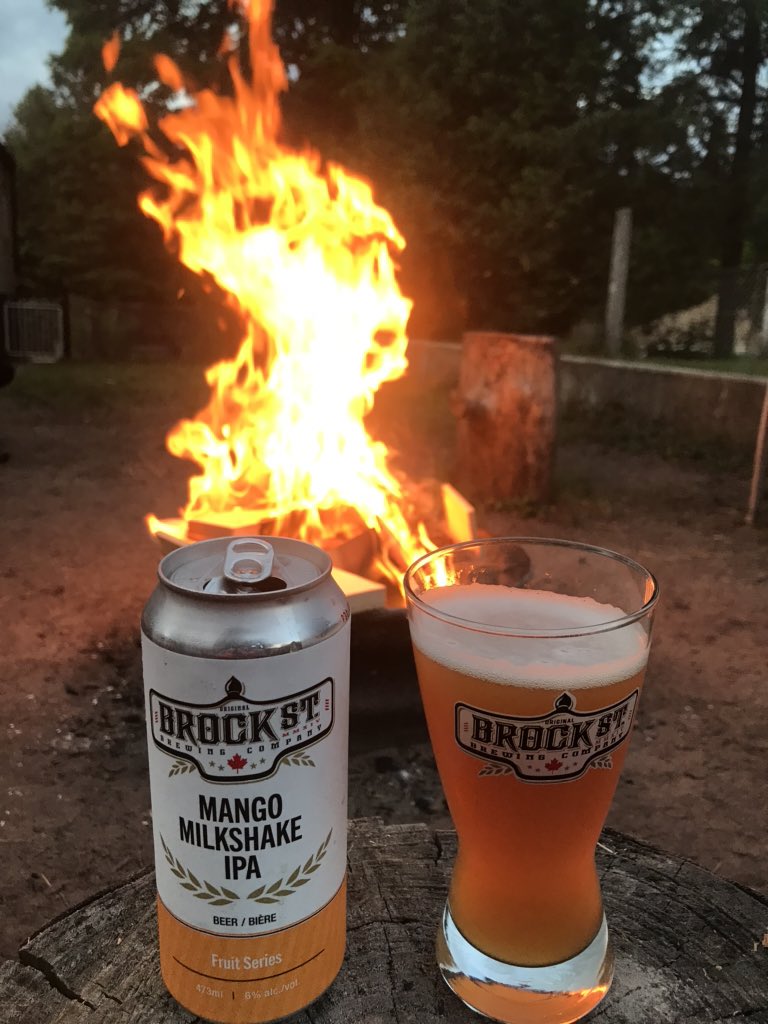neiltowler1978's tweet photo. Campfire beer series #38 Saturday night beers &amp; this mango milkshake IPA by @BrockStBrewing i’ve had 3 cans sitting in my fridge for a few weeks....there gone now, sooo good❤️🔥👍🍻 craftbeer #ontariocraftbeer… https://t.co/slUfXOgO2q… https://t.co/xHaOHe7r0d