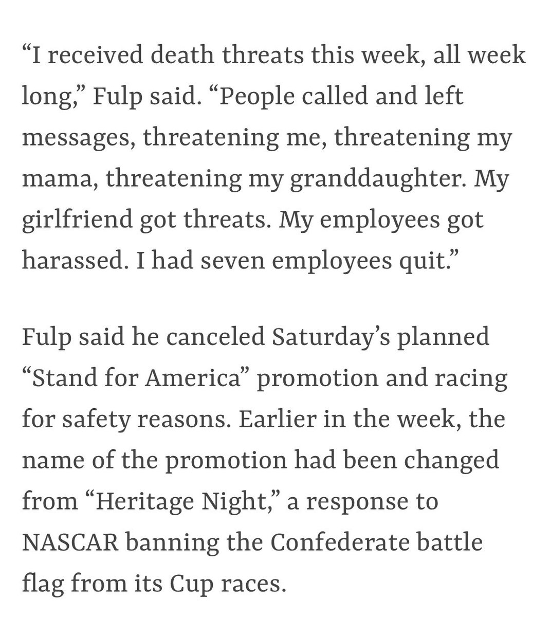 anothernastygal's tweet photo. #MikeFulp UPDATE:
“They destroyed it, man.”
No, sir, you destroyed it yourself by being an ignorant racist. https://t.co/pLjIv7lZcB