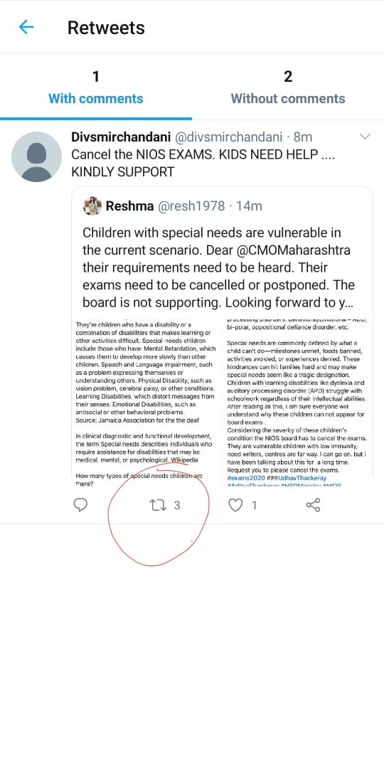 GeethaSequeira's tweet photo. https://t.co/nqBGqvmcbg
THESE CHILDREN NEED OUR HELP. LIVES OF NIOS CHILDREN MATTER. PLEASE CANCEL THE EXAMS. @GeethaSequeira https://t.co/DnBkSzdd6A
