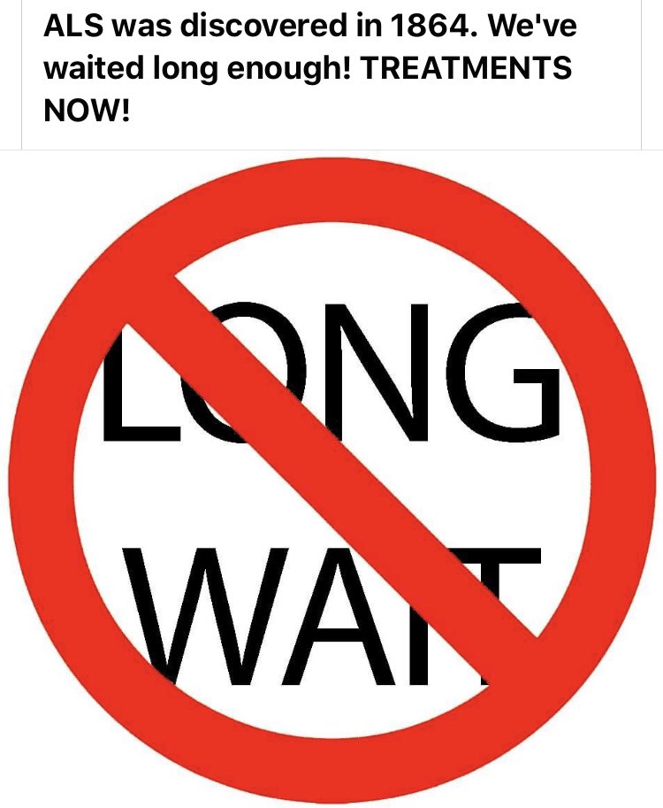 DeborahMidgley1's tweet photo. We need ALS therapies yesterday! @realDonaldTrump @RareDiseases @SteveFDA @NIHDirector @Surgeon_General @SenSchumer @SenGillibrand @RepJohnKatko @SecAzar 
#ALStragedy #NUROWN 
SUPPORT S.3872 &amp; HR.7071 https://t.co/5M5HH0gu30