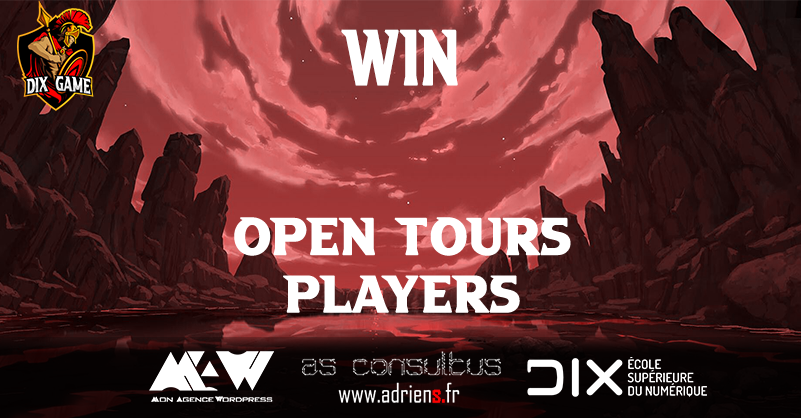 DIXGameOfficiel's tweet photo. 🔥OPEN TOURS PLAYERS WIN 🔥
Félicitations à OPEN TOURS PLAYERS qui remporte ce match et qui passe au phase finale du tournoi #leagueoflegends #DIXGAME 👊
Bravo tout de même à leur opposant Newcomers qui aura  pas démérité.
Rendez-vous soon pour les demi-finales !! https://t.co/rWnfORFGUR