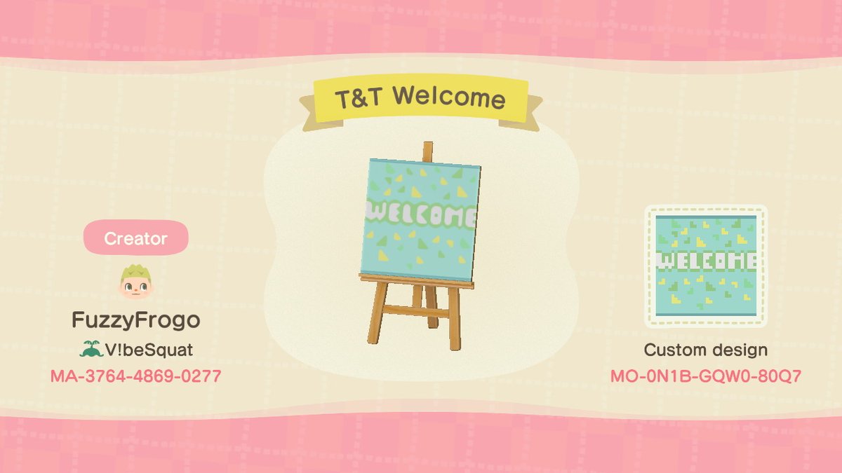FishyBo62893553's tweet photo. Feel free to use them!!
This is my first public design :D
Hope u lke them!

 #AnimalCrossing #ACNH #NintendoSwitch #ACNHDesigns https://t.co/d4em9MCMgq