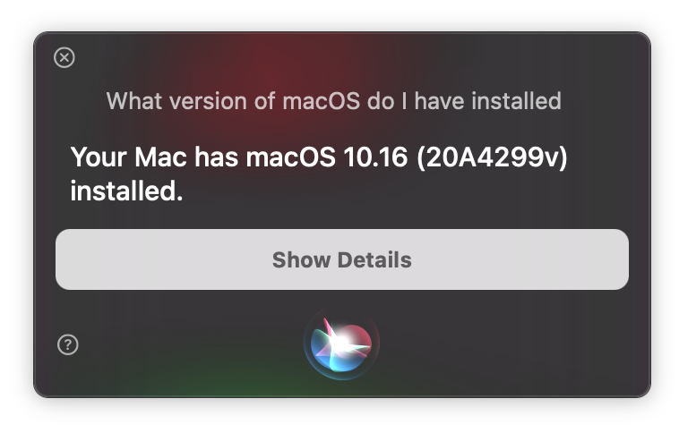 volkoren's tweet photo. When the Siri team is as surprised by the new version number of macOS as I am. https://t.co/PzmNJMsM2l