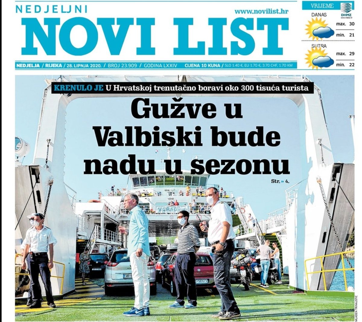 CappelliGari's tweet photo. Na trajektnom pristaništu Valbiska na otoku Krku dočekao sam turiste i razgovarao s djelatnicima Jadrolinije koji osiguravaju da promet do otoka teče neometano. https://t.co/DMjhxFgFvJ