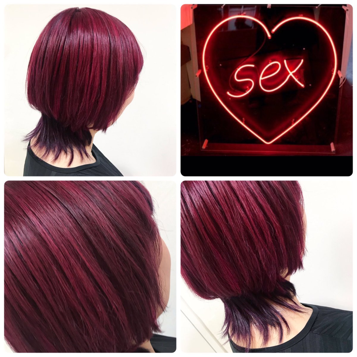 川畑晋也 原宿 美容師 ハイトーンヘアー Na Twitterze ワインレッドxインナーラベンダーカラー 表面カラーバターのワインレッド でインナーラベンダー カラーバターさまさまです 場所は原宿竹下通り ご予約はdmまたはリプ ラインにて承ります Line Shinya5