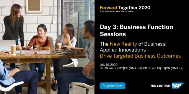 kernra's tweet photo. Get insights at the #ForwardTogetherSEA2020: SAP Southeast Asia Virtual Event - Day 3: Business Function Sessions on 16th of July 2020 (Thursday). Register Now: https://t.co/hYiTtAMTYP https://t.co/wI8EgW2HHu https://t.co/RGsfZQS8Io