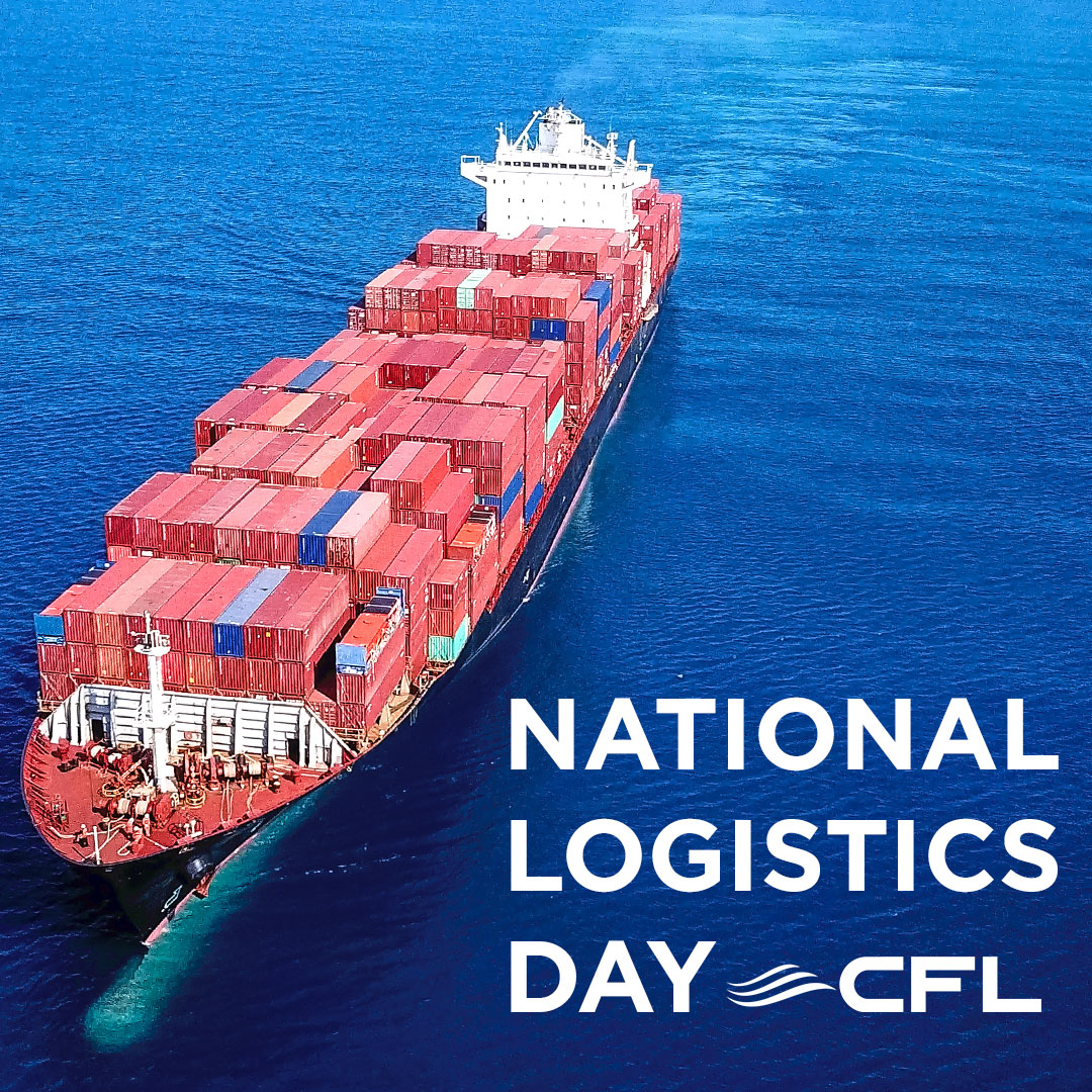 Happy #NationalLogisticsDay! CFL is proud to be a part of such an important industry and we're thankful to do our part in keeping the world moving forward! ⛴ #ShipCFL