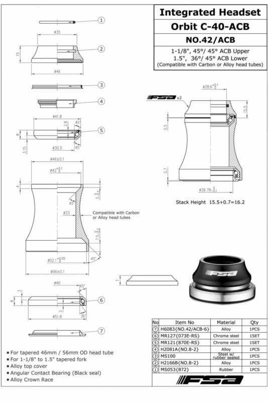 whyte t130 headset bearings