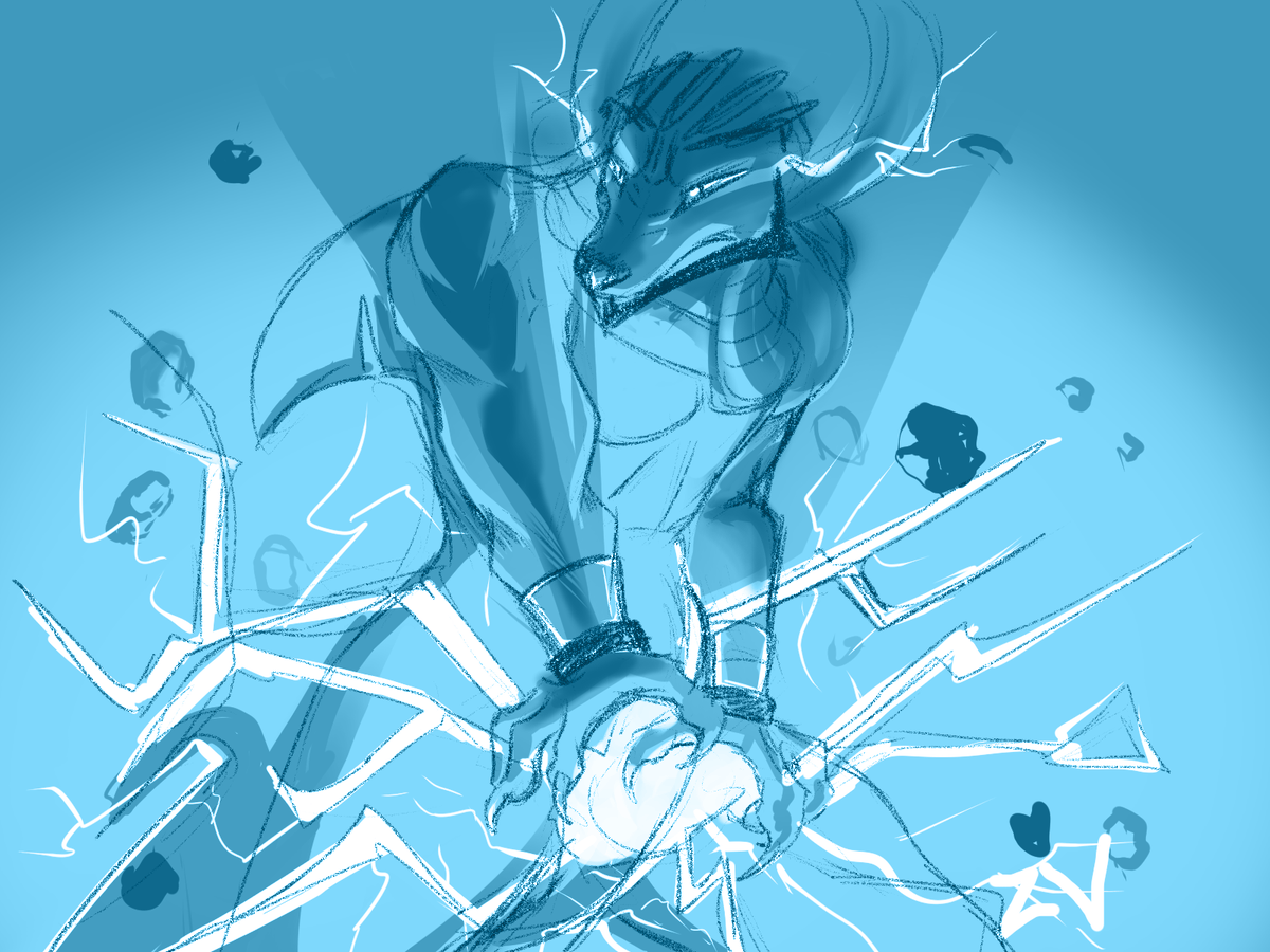 ZeonVibe's tweet photo. Slowly getting back into art. 
"Power up" https://t.co/kMDw5r8zbq